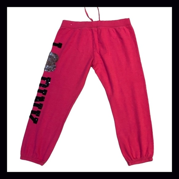 Vintage PINK Pink Black Silver Bling Sequin Matching Set Size Large - Picture 3 of 9